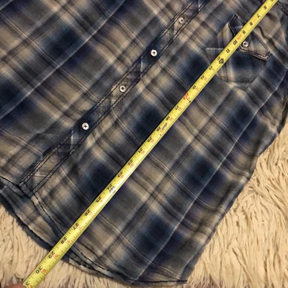 EUC Rare Vintage Brand ButtonUp Shirt-Sz XL-Cotton-Western Vibes-Blue Tones - Picture 10 of 15